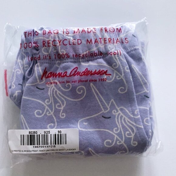 Hanna Andersson Girl Printed Slim Fit Sweatpant 3T 90 Cm - Picture 8 of 8